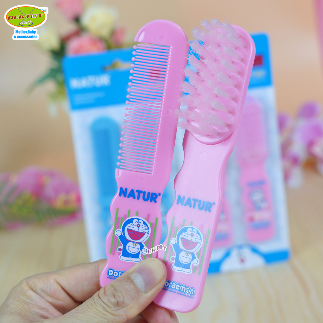 NATUR เนเจอร์ ชุดแปรงหวีผมเด็ก ลาย DORAEMON