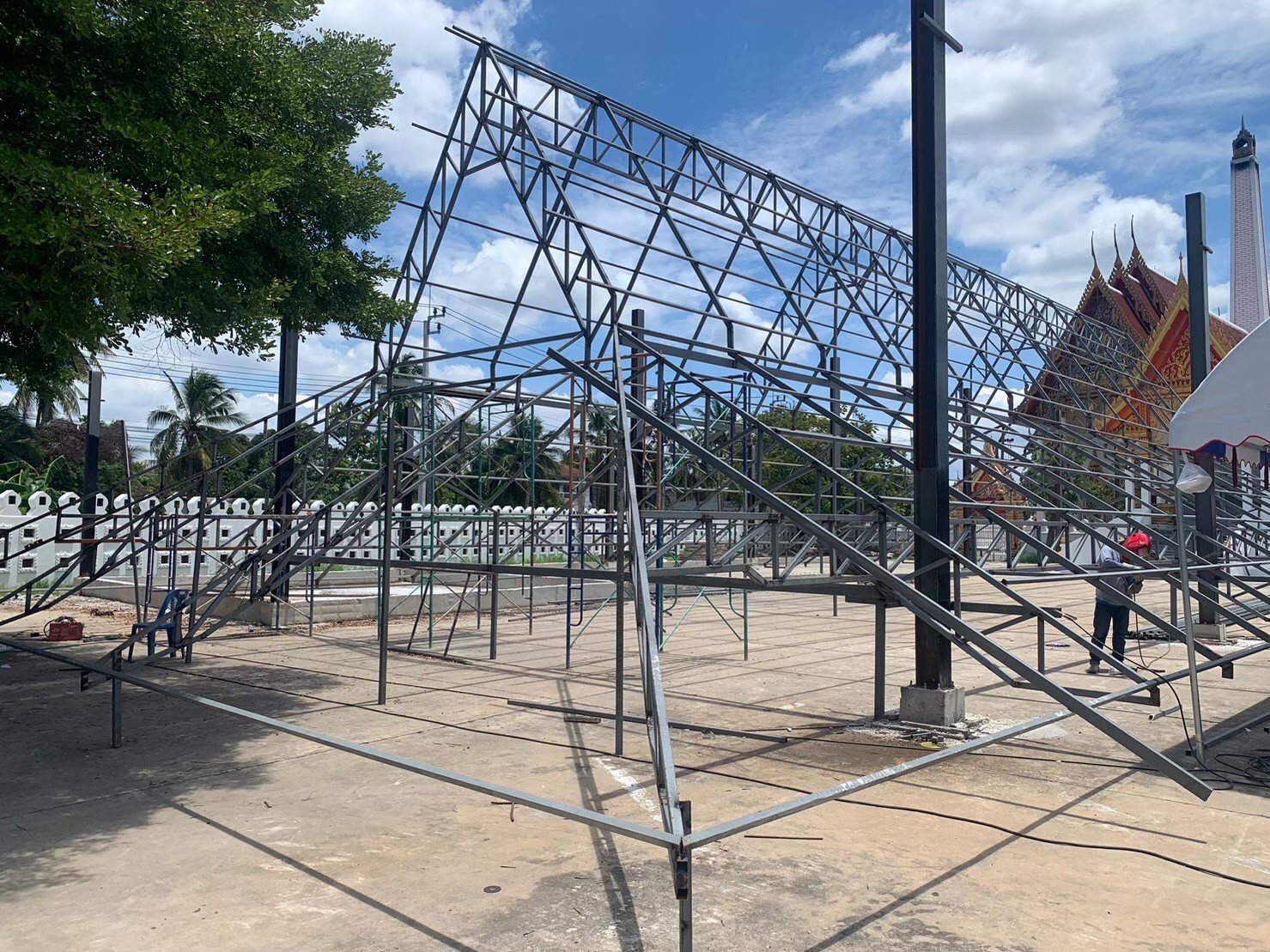 งานสร้างหลังคาคลุมเมรุ วัดบางแพรก