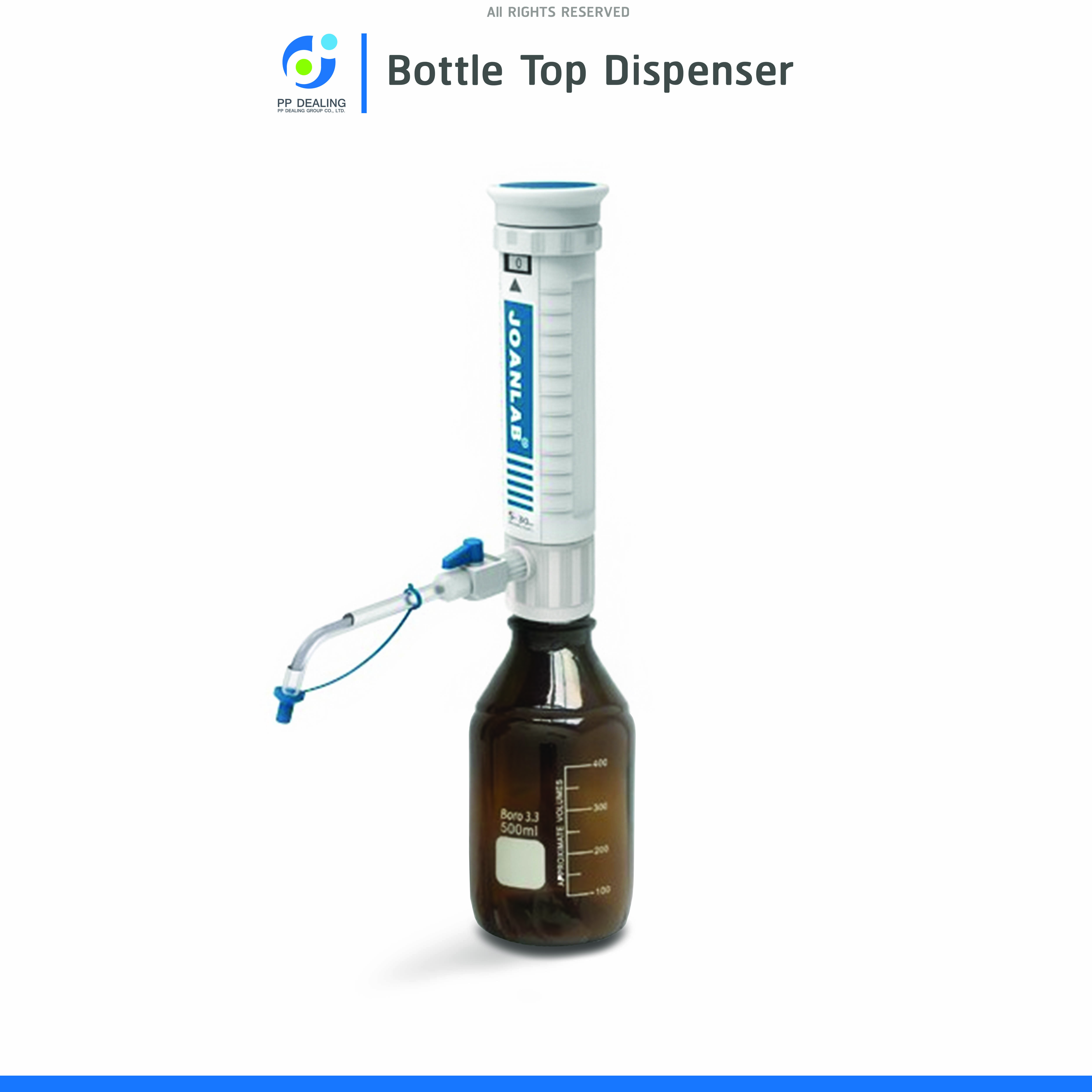 Bottle Top dispenser เครื่องดูดจ่ายสารละลายชนิดกดปั๊ม รุ่น DA-2ML ขนาด 0.4- 2ml*0.05