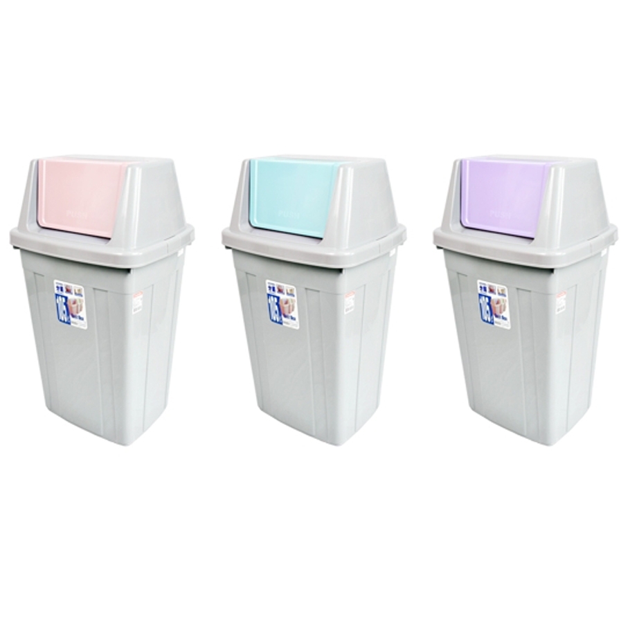 ถังขยะทรงเหลี่ยม ฝาสวิง 105 ลิตร