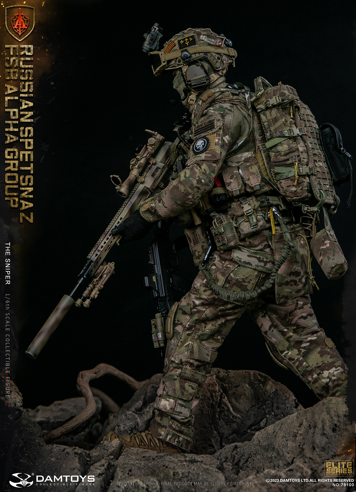 [พร้อมส่ง]DAMTOYS 78100 1/6 : RUSSIAN SPETSNAZ FSB ALPHA GROUP SNIPER