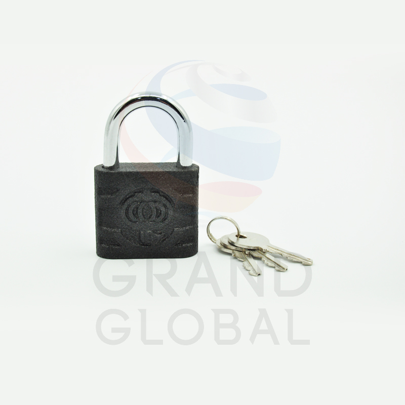 SOLID key padlock แม่กุญแจดำ กุญแจ สปริง คอสั้น 38 มม.