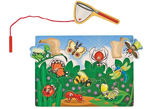 [10ชิ้น+ด้ามจับแม่เหล็ก] รุ่น 3779 บอร์ดเกมแม่เหล็ก รุ่นจับแมลง Melissa & Doug Magnetic Puzzle Game - Bug Catching ของเล่นเสริมพัฒนาการ,ของเล่น