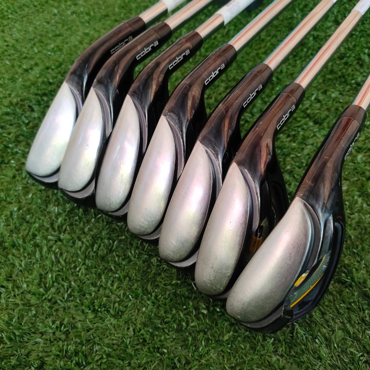 ชุดสุดยอด ราคาก็สุดยอด!!! ชุดเหล็ก COBRA S3 มีเหล็ก 4-9 เเละ PW ก้าน N.S.PRO 950GH FLEX R E9 FACE TEC ตัวนี้คือหน้าแบบเด้งจัด ส่งพลังสู่ลูกตีไกลกว่าเหล็กทั่วไปอย่างมาก