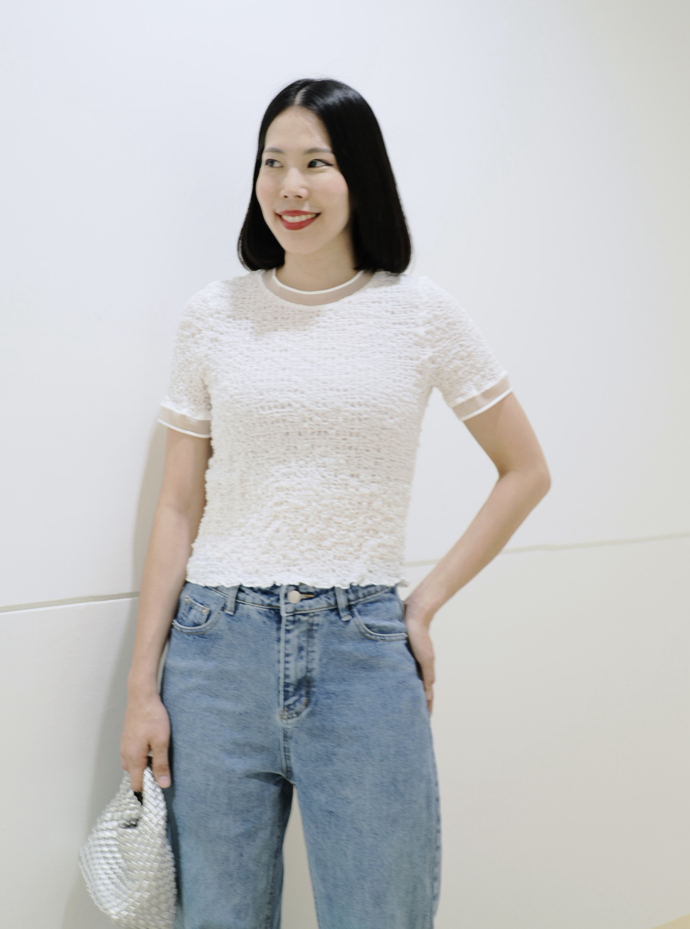 ปรับราคาลง20%!! 2MUAY รุ่น GJO1448 เสื้อพลีทคุณภาพ SMOCK PLEATED TOP 6 สี FREE SIZE