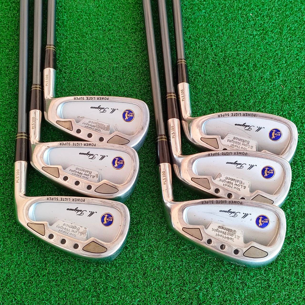 ชุดเหล็ก NIPPON GOLF POWER LIGTE SUPER มีเหล็ก 5-9 PW ก้าน TOUR KICK FLEX R ถ่วงทังสเตนสองด้าน ตีตรงมากๆ เน้นตีง่าย และตีนุ่ม MADE IN JAPAN .