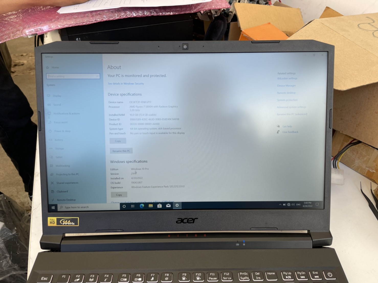 ACER NITRO 5 AN515-45-R61J