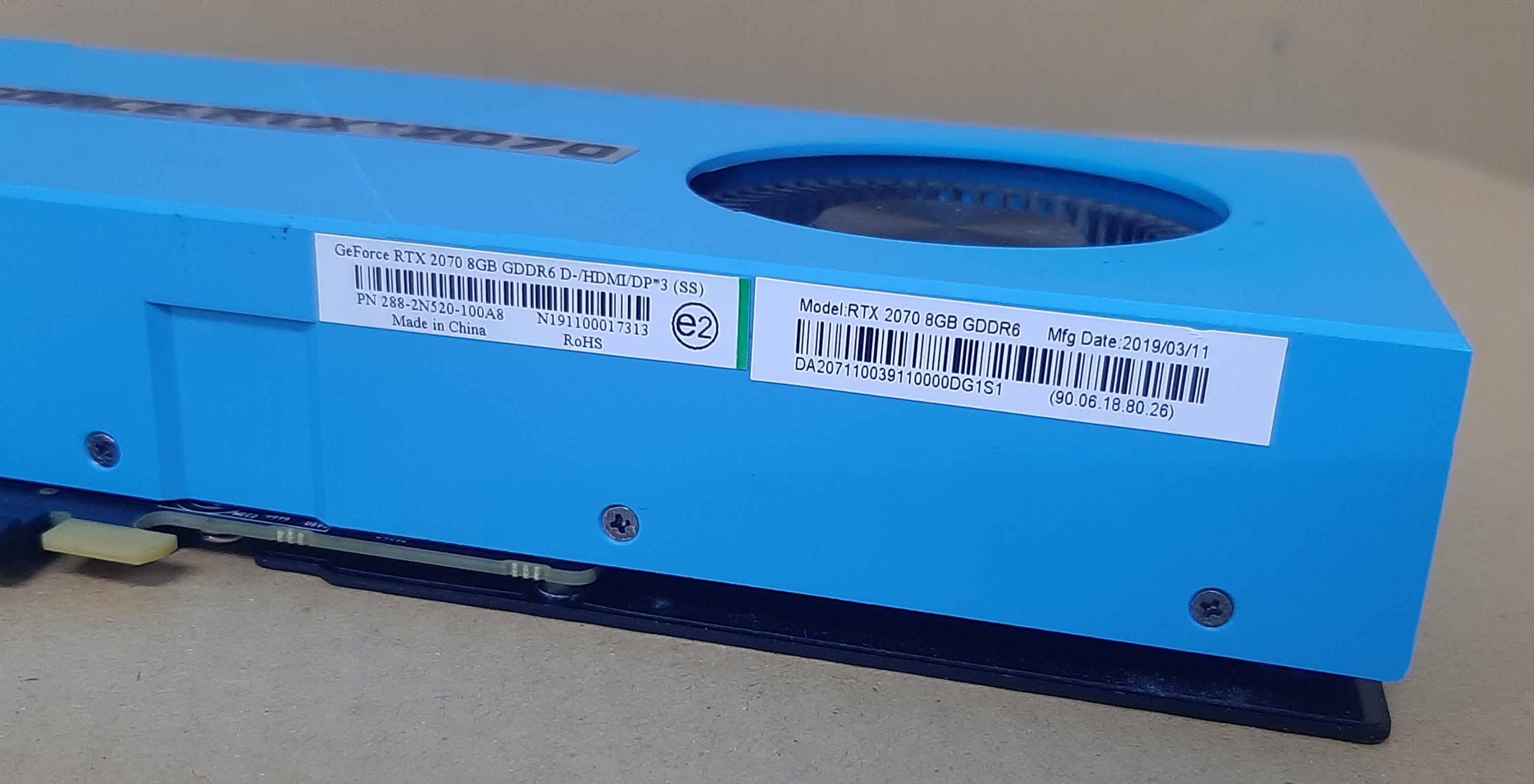 การ์ดจอมือสอง Nvidia RTX2070 8GB DDR6 สภาพดี ประกันร้าน 1 เดือน