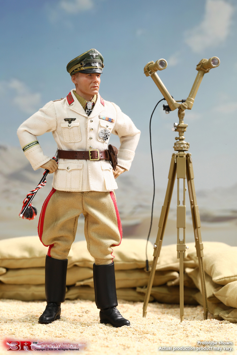 [สั่งจอง] 3R TG80004 1/12 : Mini Reich Series - General Field Marshal of German Afrika Korps - Erwin Rommel, The Desert Fox