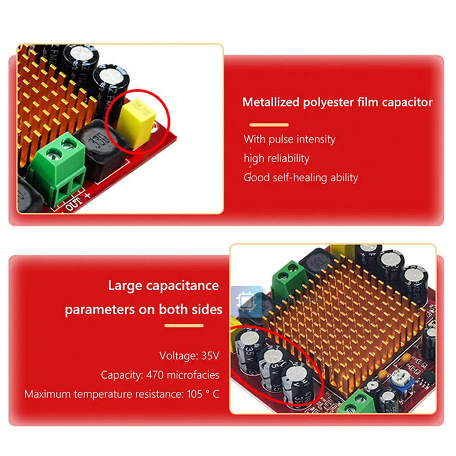 XH-M544 Mono 150W digital power amplifier board TPA3116D2 digital audio amplifier board 12-26V
