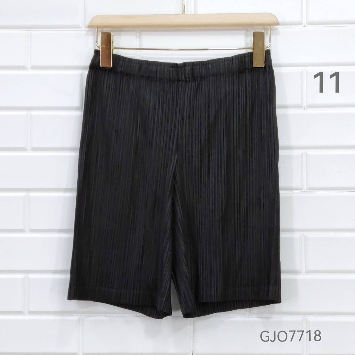 2MUAY BASIC รุ่น GJO7718 กางเกงอัดพลีทงานคุณภาพ BASIC SHORT PLEATED PANTS 12สี FREE SIZE