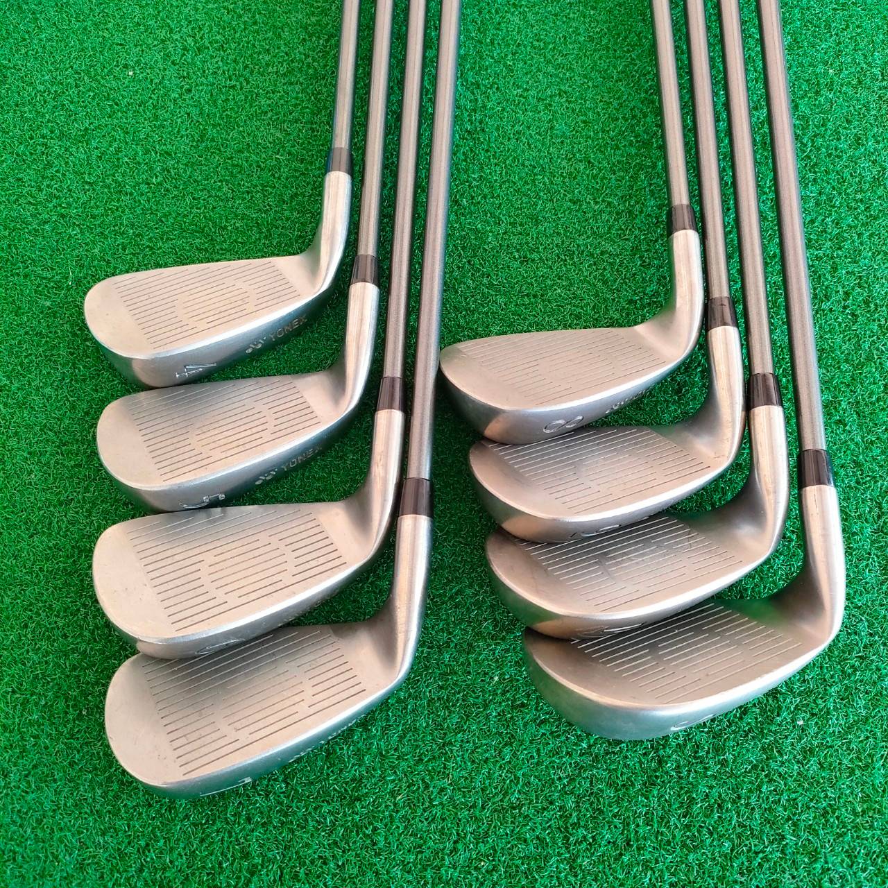 ชุดเหล็ก YONEX TITAN PRO II มีเหล็ก 4-9 PW SW ก้าน YONEX MRB650 FLEX R สุดยอดวัสดุเสริมไทเทเนี่ยม ทำให้ตีไกล ผลิตจากญี่ปุ่น 100% ไม้ YONEX ที่ญี่ปุ่น นิยมมากครับ