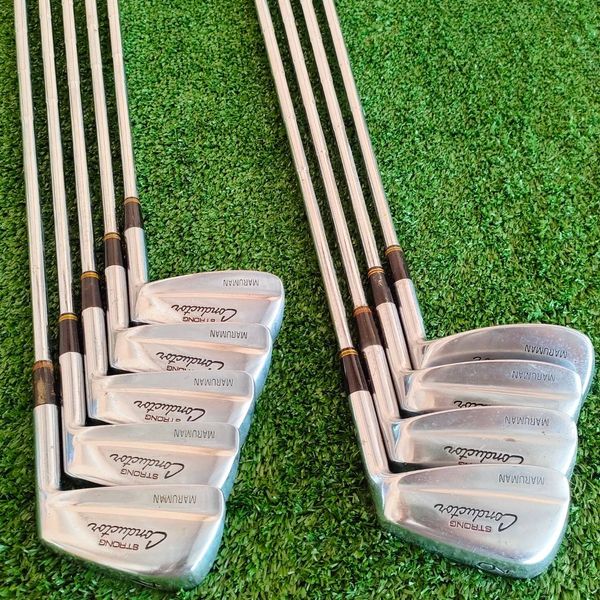 ชุดเหล็ก MARUMAN STRONG CONDUCTOR มีเหล็ก 4-9 เเละ PW AW SW ก้าน HEAVY DUTY FFBM FLEX R เหล็กตีไกล ใบ FORGED