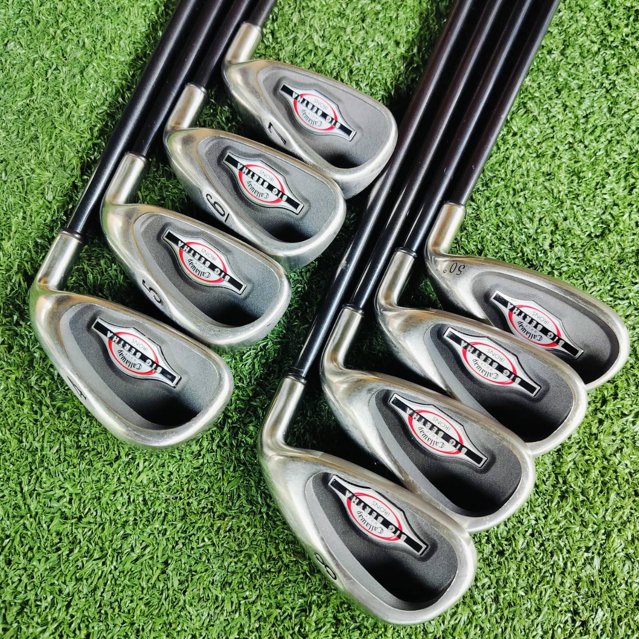 ชุดเหล็ก Callaway BIGBERTHAR สภาพสวยมากๆ เดิมๆ ทุกเหล็ก รูปทรงสุดคลาสสิค ก้านเจาะทะลุ ผ่าแฉกเป็นเอกลักษณ์ของ Callaway ไม้กอล์ฟพรีเมี่ยมมือสอง ของแท้ By NakaraLuxurious