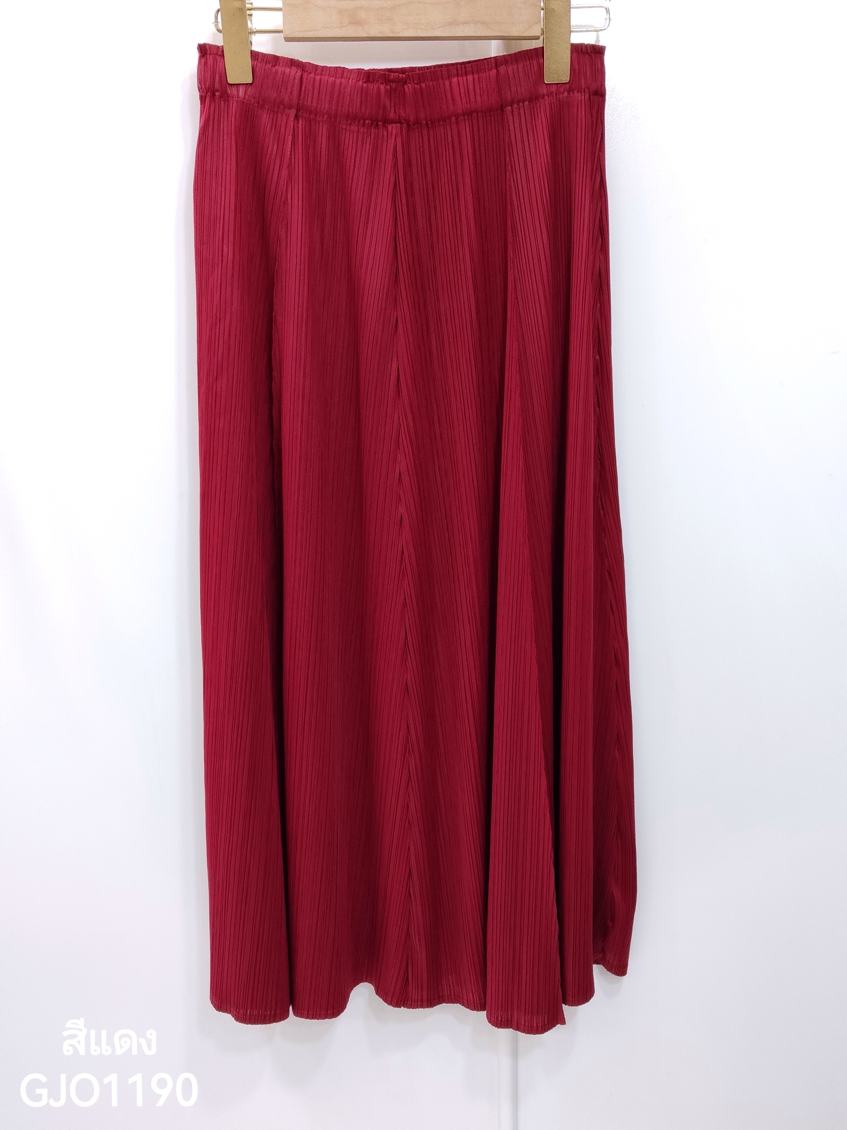 ปรับราคาลง20%!! ยาว 32.5นิ้ว! 2MUAY รุ่น GJO1190 กระโปรงพลีทคุณภาพ FLARE PLEATED SKIRT 8 สี FREE SIZE