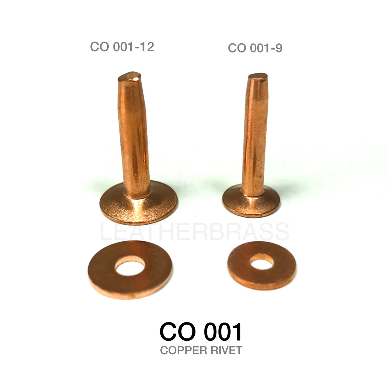 CO001 รีเวท Rivet copper อะไหล่ใช้ทำกระเป๋า วัสดุทองแดง Leatherbrass**แพ็คบรรจุ 25 ชิ้น**