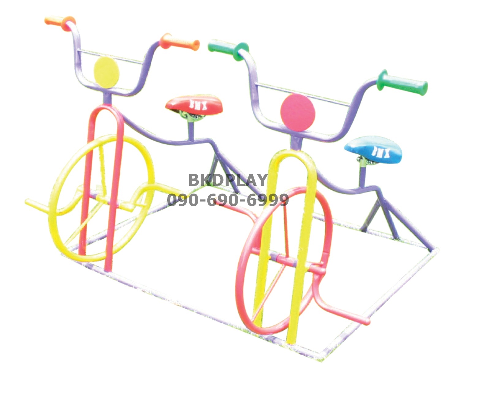 เครื่องออกกำลังกายกลางแจ้ง,จักรยานออกกําลังกายเด็ก,เครื่องปั่นจักรยาน 2 ที่นั่งสำหรับเด็ก Outdoor Playground,สินค้าสั่งผลิต 10-20 วัน