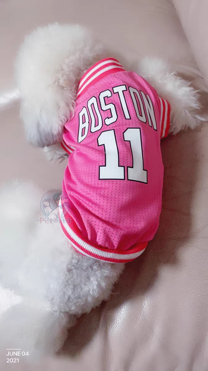 🇹🇭พร้อมส่ง🇹🇭 เสื้อลายทีมบาสผ้ารูตาข่าย 6 สี ใส่สบายเวอร์ for pet สุนัข หมา แมว