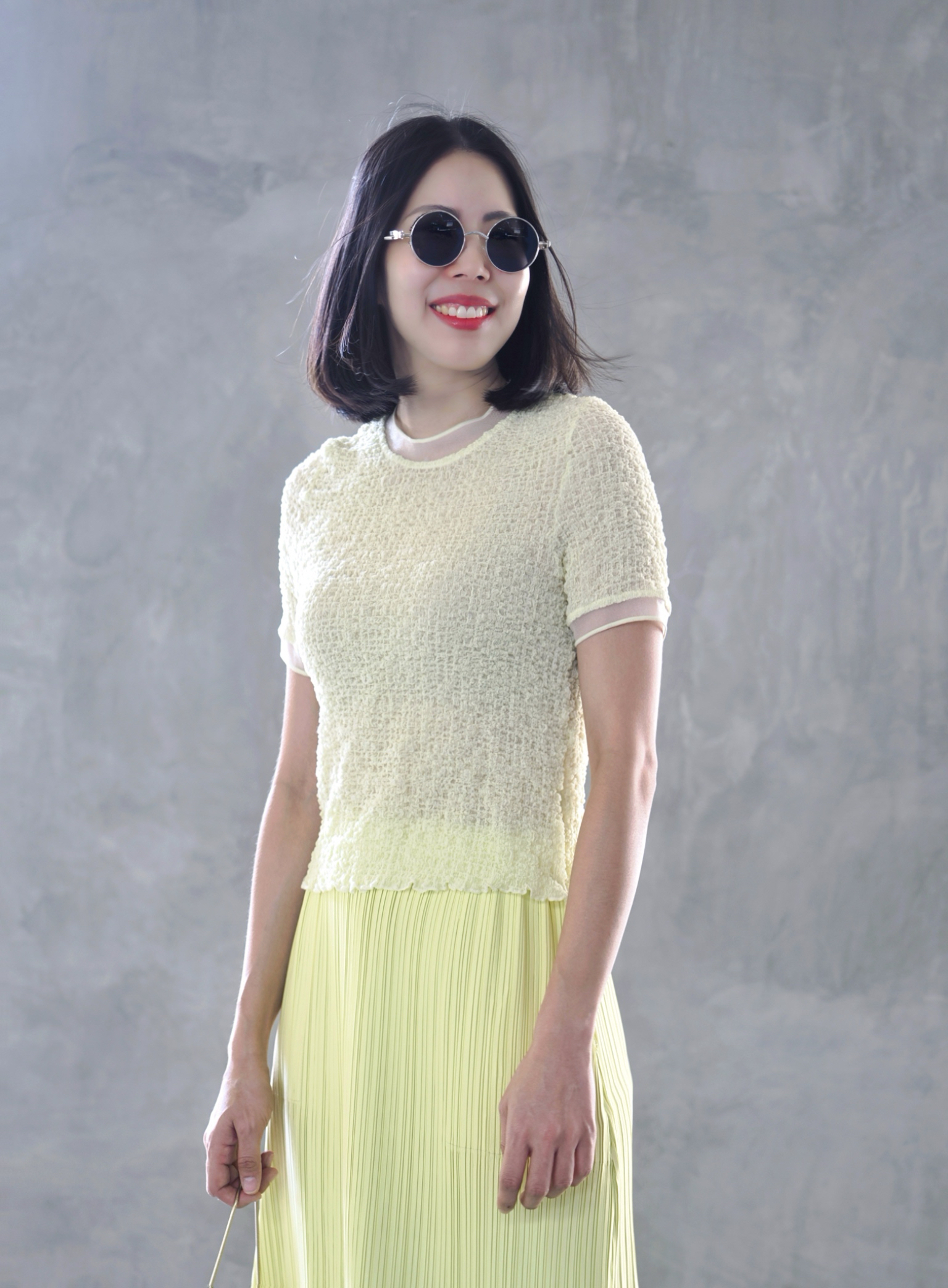 ปรับราคาลง20%!! 2MUAY รุ่น GJO1448 เสื้อพลีทคุณภาพ SMOCK PLEATED TOP 6 สี FREE SIZE