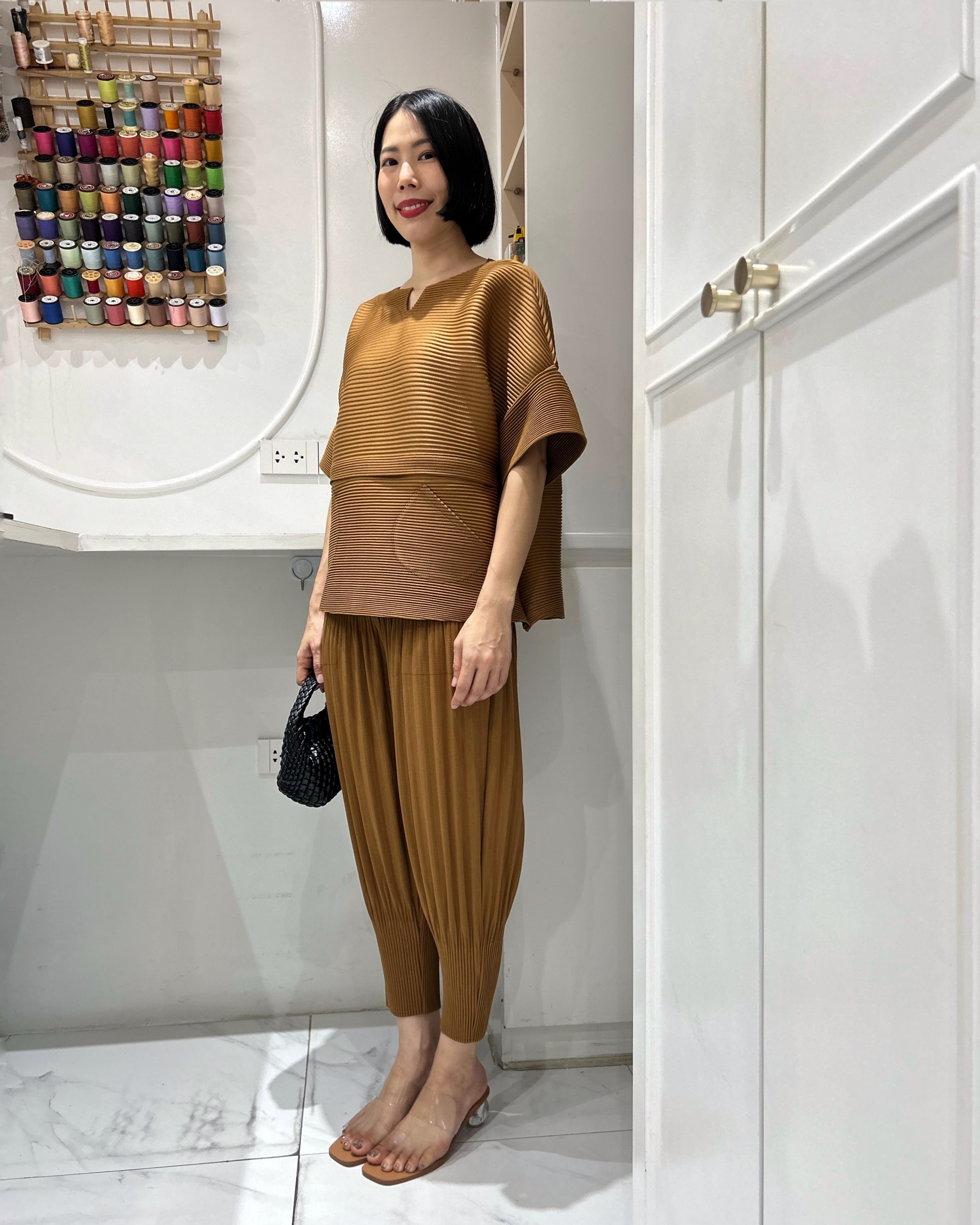 2MUAY รุ่น GA67813 / GA8746 THICK HORIZONTAL PLEATED SET 8 สี FREE SIZE