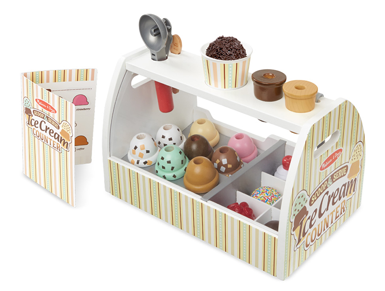 ชุดเล่นเสริฟไอติมแบบครบชุด ส่งเสริมการเล่นแบบมีจินตนาการ Scoop & Serve Ice Cream Counter,รุ่น 9286 ของเล่น,ของเล่นเสริมพัฒนาการ, ของเล่นอเมริกา,melissa & doug