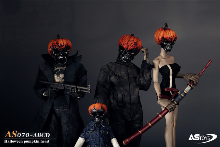 [สั่งจอง]ASTOYS 1/6 : Halloween Skull Pumpkin Head Carving