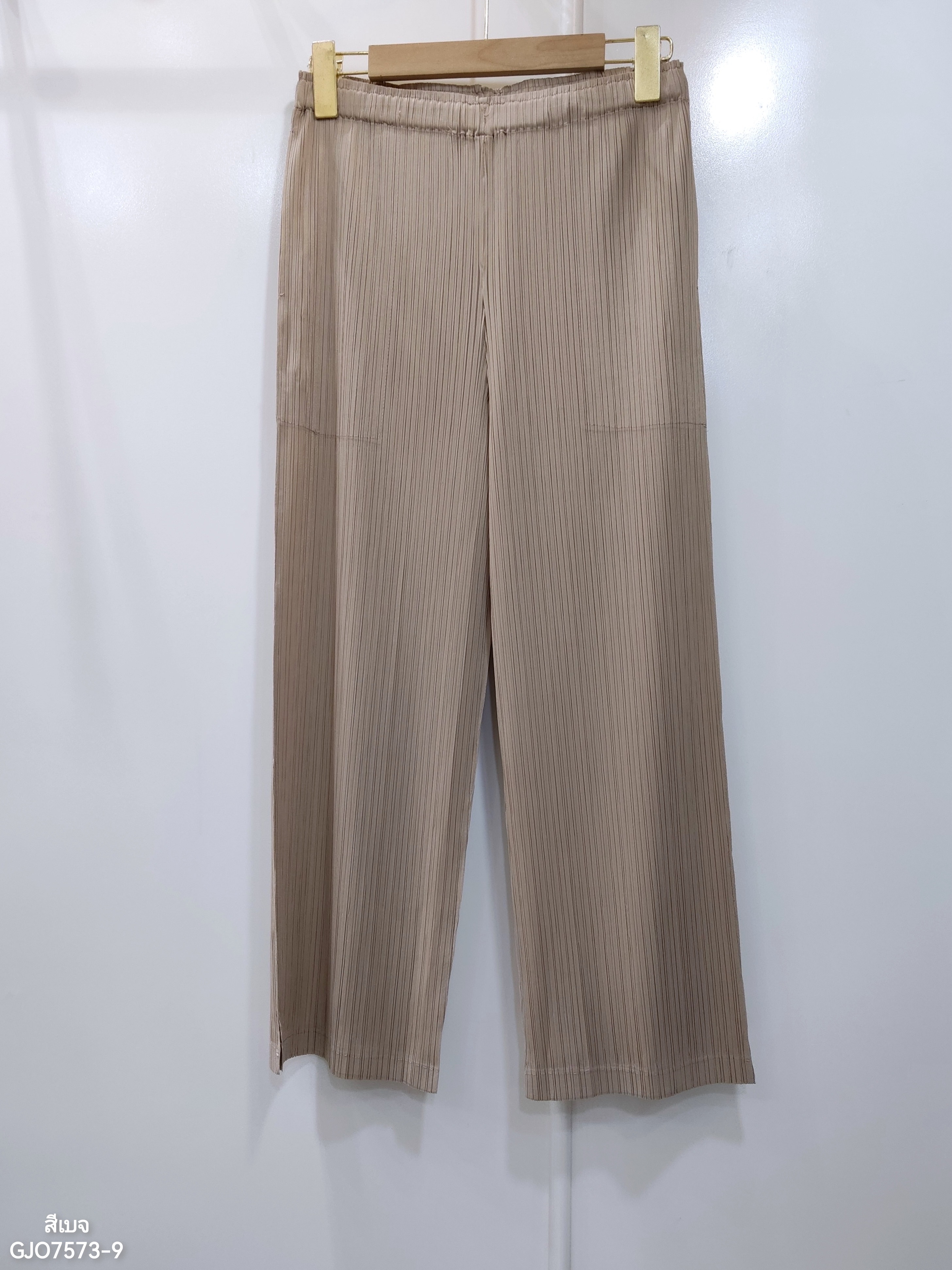 ยาว34นิ้ว! 2MUAY BASIC รุ่น GJO7573 กางเกงอัดพลีทคุณภาพ STRAIGHT PLEAT PANT 12สี FREE SIZE