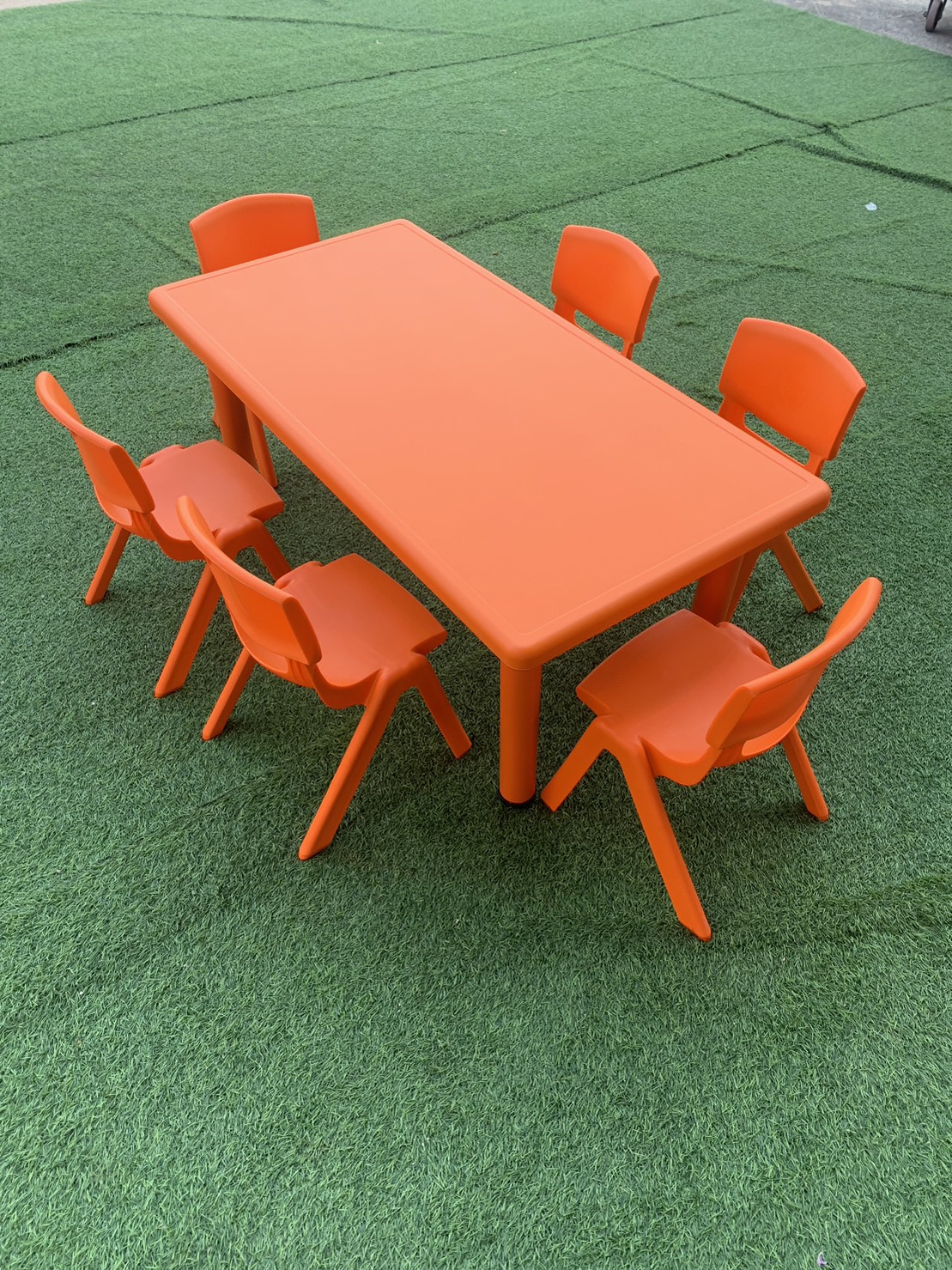 ชุดโต๊ะสี่เหลี่ยมผืนผ้าพร้อมเก้าอี้6ตัว ,โต๊ะนักเรียน ขาเหล็ก,ชุดโต๊ะพร้อมเก้าอี้, ปรับระดับได้พร้อมส่ง สำหรับเด็ก อนุบาล โรงเรียน เนอสเซอรี่ ศูนย์พัฒนาเด็กเล็ก