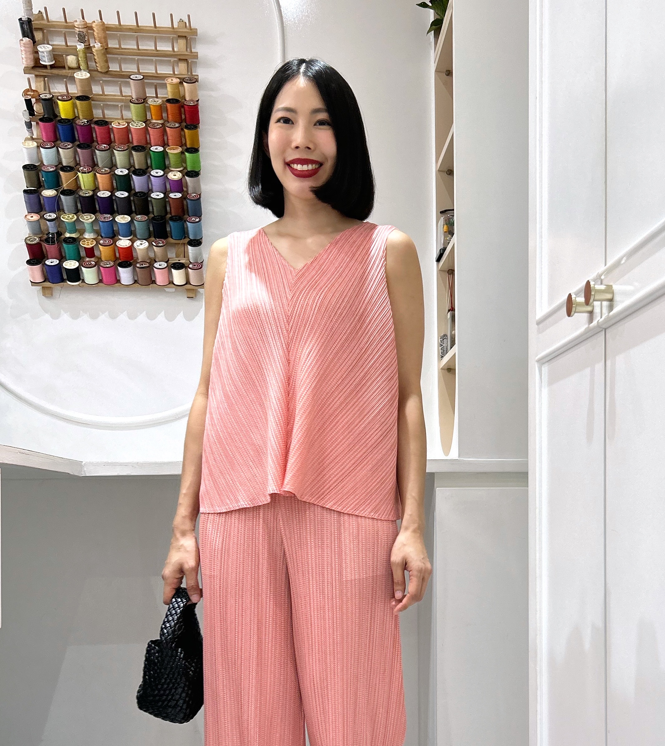 2MUAY รุ่น GJO11412 เสื้ออัดพลีท V NECK PRINTED PLEATED TOP 4 สี FREE SIZE