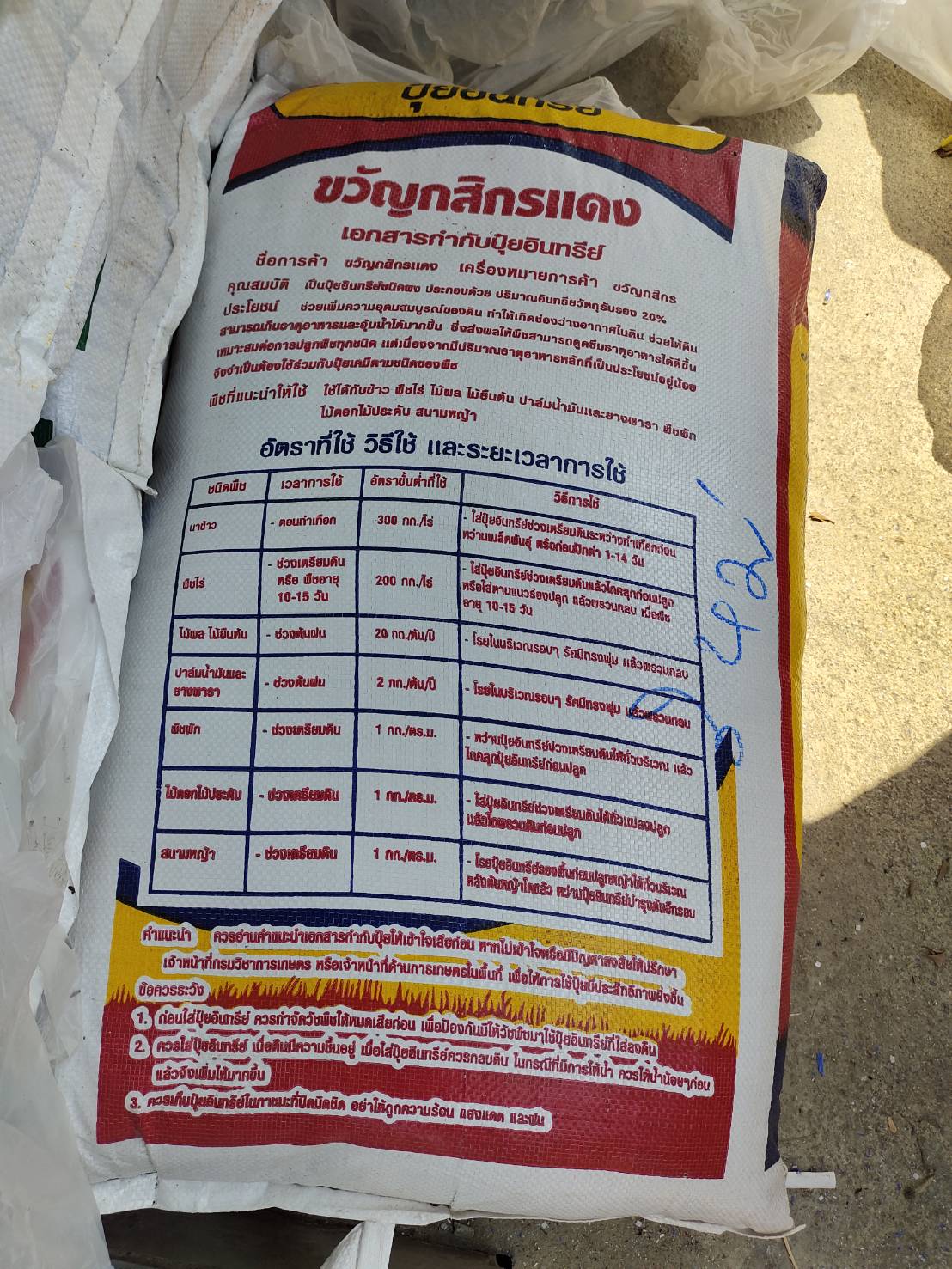 ปุ๋ยอินทรีย์ขวัญกสิกร สูตร 2 (สีแดง) แบบผง ขนาดบรรจุ 25 กก.