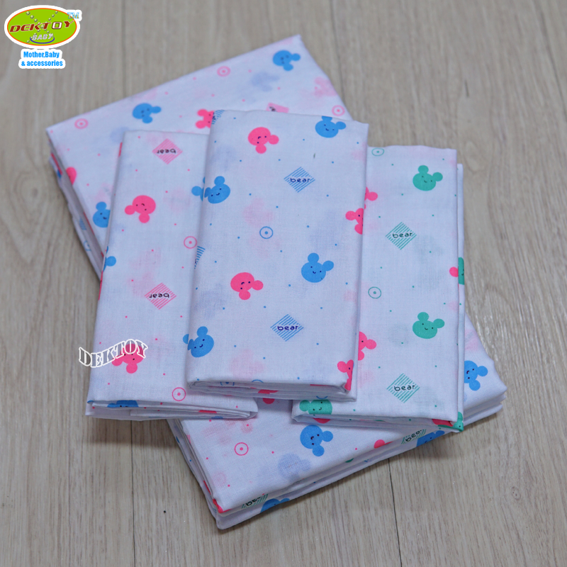 Gold Baby ผ้าอ้อมสาลู 2 ชั้นเกรดA ลายหัวหมี Bear 12 ผืน