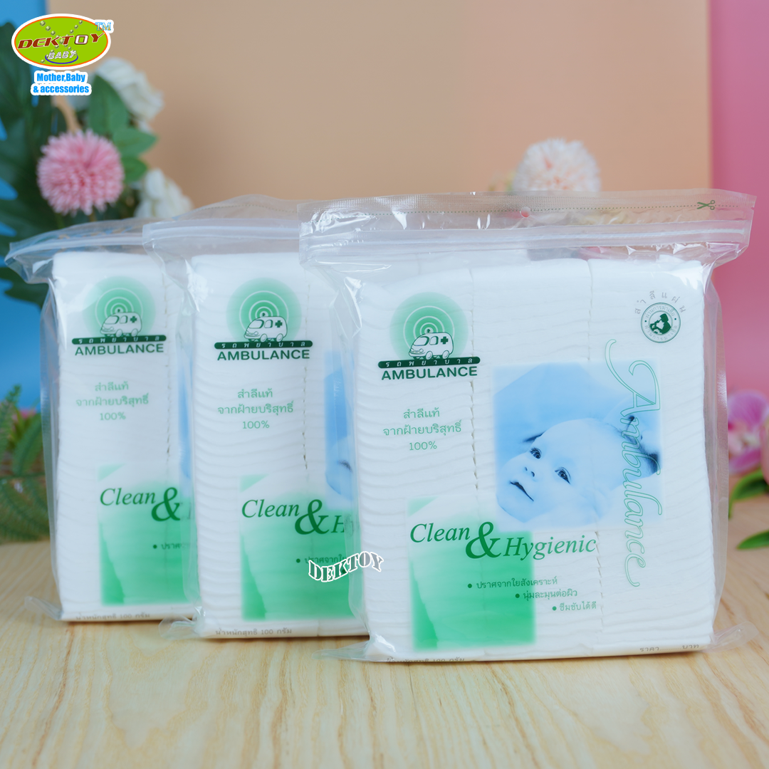 Ambulance รถพยาบาล สำลีแผ่นรถพยาบาล 100กรัม