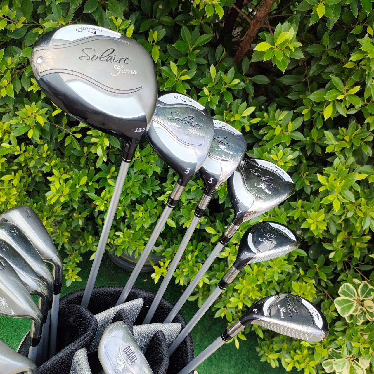 **ไม้กอล์ฟครบชุดสำหรับผู้หญิง** FULLSET CALLAWAY SOLAIRE GEMS ชุดใหญ่!! หัวไม้ 6 หัว!! ไม้สุดพรีเมี่ยม!! COVER ครบชุด วัสดุสุดพรีเมี่ยม!! ไม้กอล์ฟมือสอง ของแท้ BY NakaraLuxurious