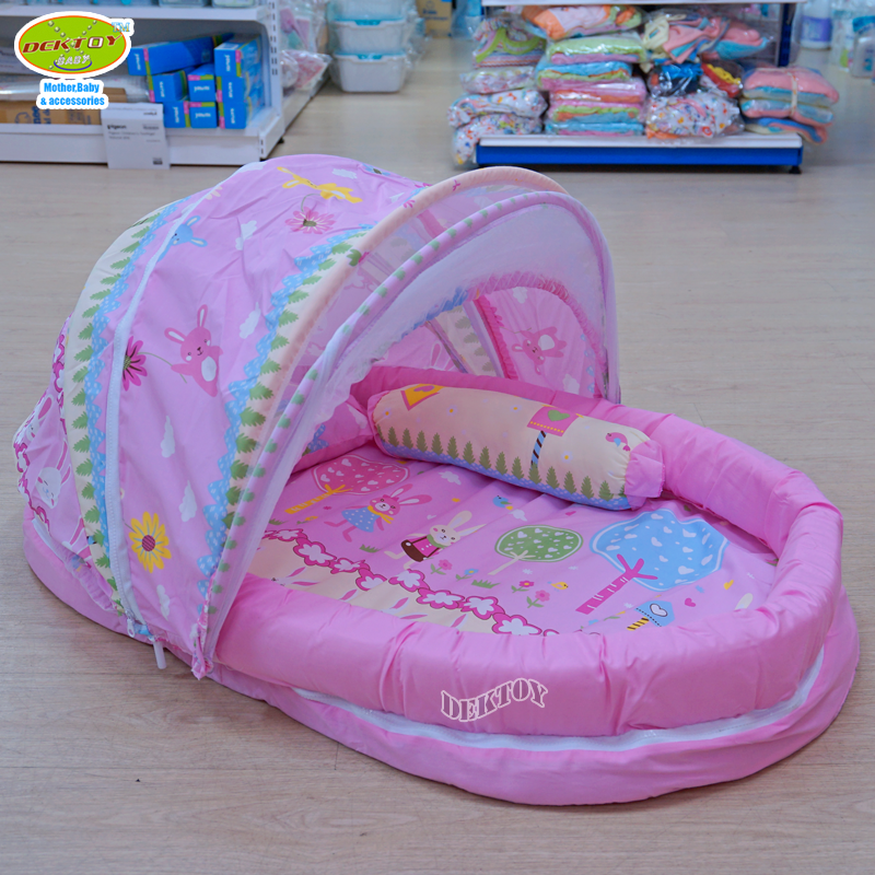 ที่นอนเด็ก+มุ้งครอบ มุ้ง เบาะที่นอน เเละขอบกั้น