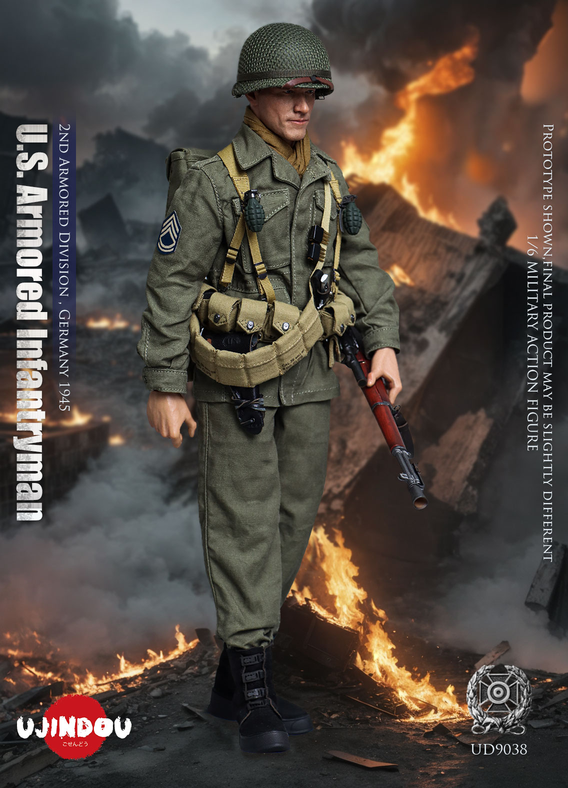 [สั่งจอง]UJINDOU UD9038 1/6 : World War II US Army Armored Infantry 2nd Armored Division