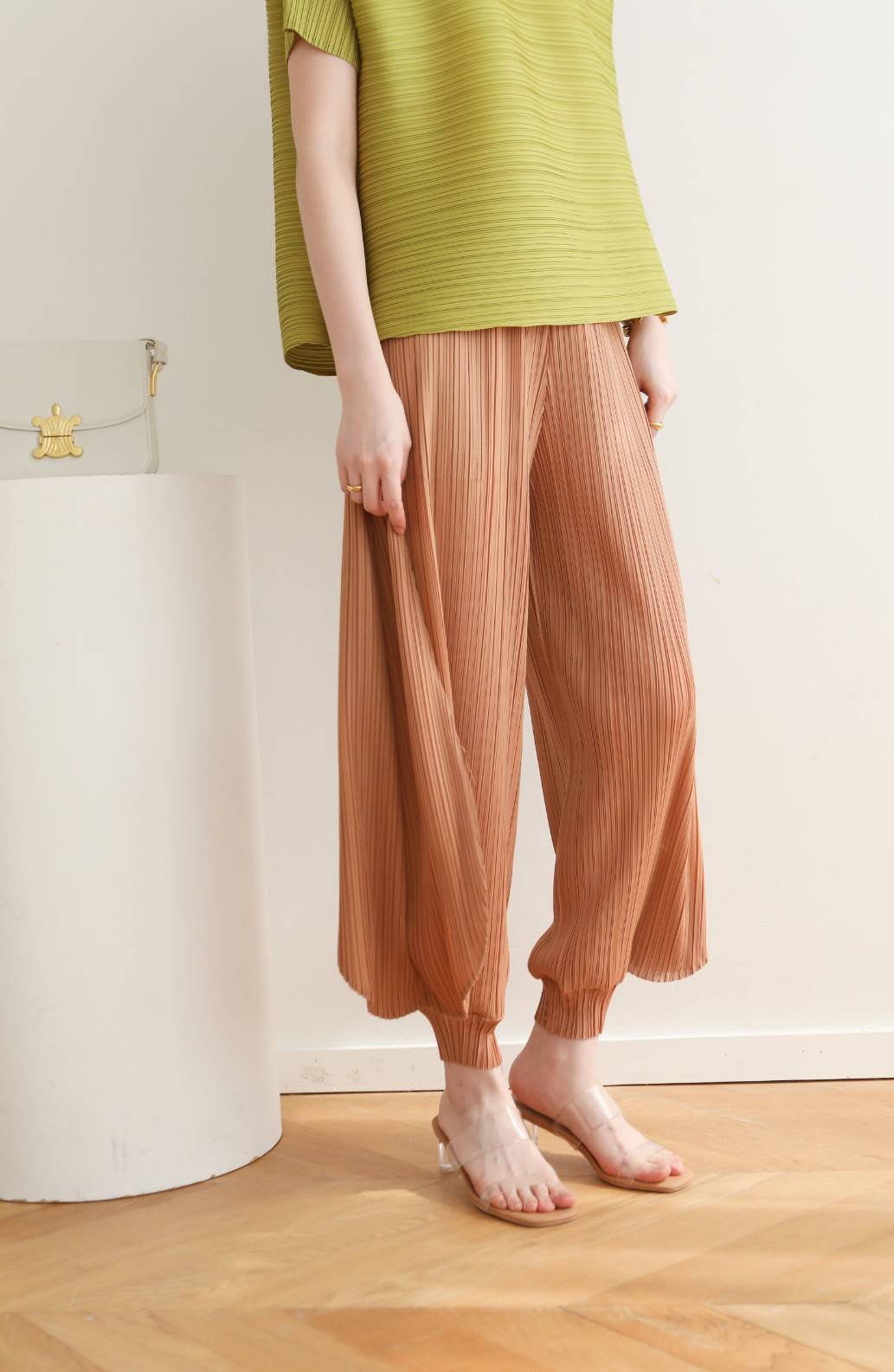 2MUAY รุ่น GJO3223 GENIE PLEATED PANTS กางเกงจินนี่ กางเกงพลีทคุณภาพ 10สี FREE SIZE