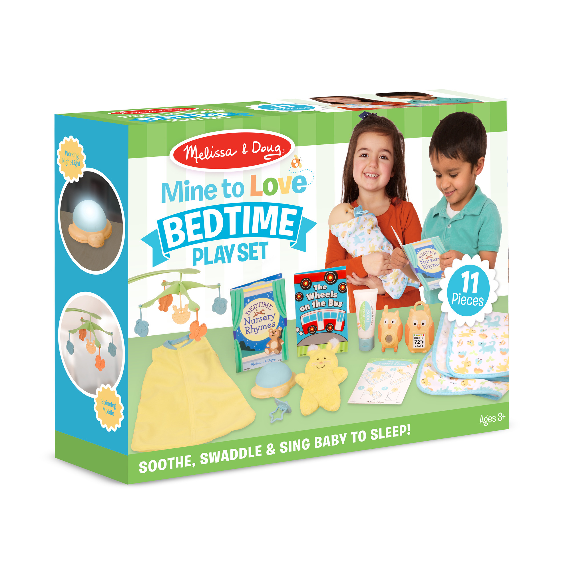 อุปกรณ์ดูแลตุ๊กตาเบบี้ ชุดอุปกรณ์เข้านอน Baby Bedtime Play Set Melissa&Doug, รุ่น 31709 ของเล่นเสริมพัฒนาการ, ของเล่น