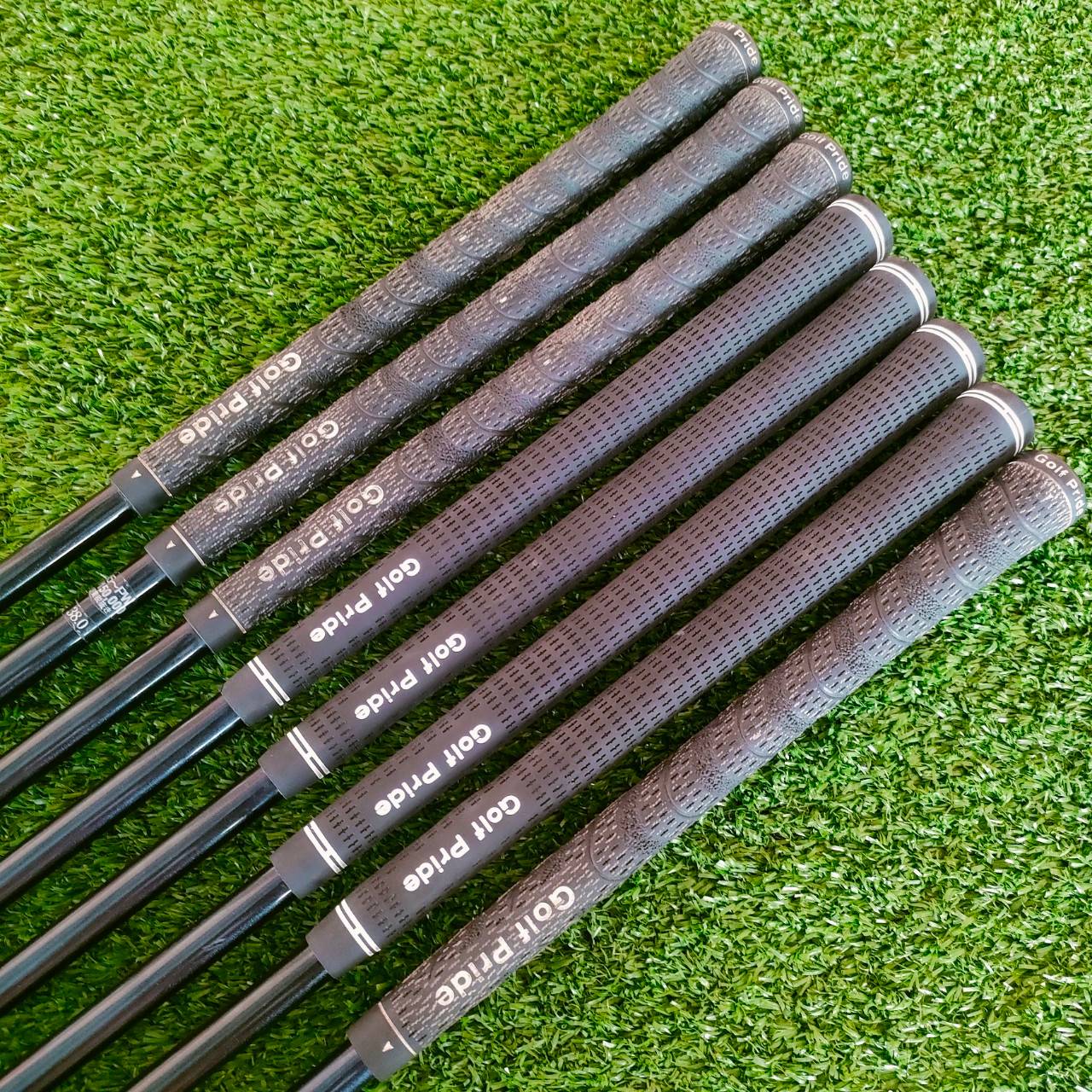 ชุดเหล็ก KATANA 505ATi มีเหล็ก 4-9 เเละ PA AW ก้าน GRAPHITE DESIGND FLEX SR, เป็นชุดยอดของสุดชุดเหล็ก หน้าเด้ง!! ไทเทเนี่ยมทั้งแผ่น!! ไม้กอล์ฟมือสอง ของแท้ BY NakaraLuxurious