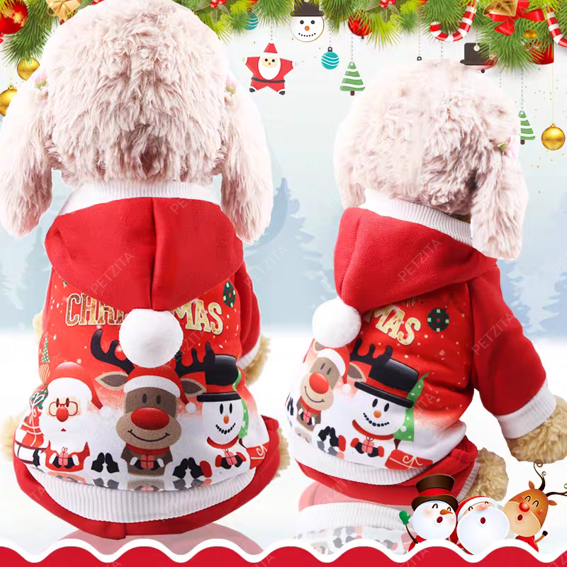 🇹🇭พร้อมส่ง🇹🇭 🎄🎇🧑🎄 ซานต้า คริสมาสต์ ชุดสี่ขาสีแดง น่ารักมากมายจ้า เสื้อผ้าสัตว์เลี้ยง สุนัข หมา แมว