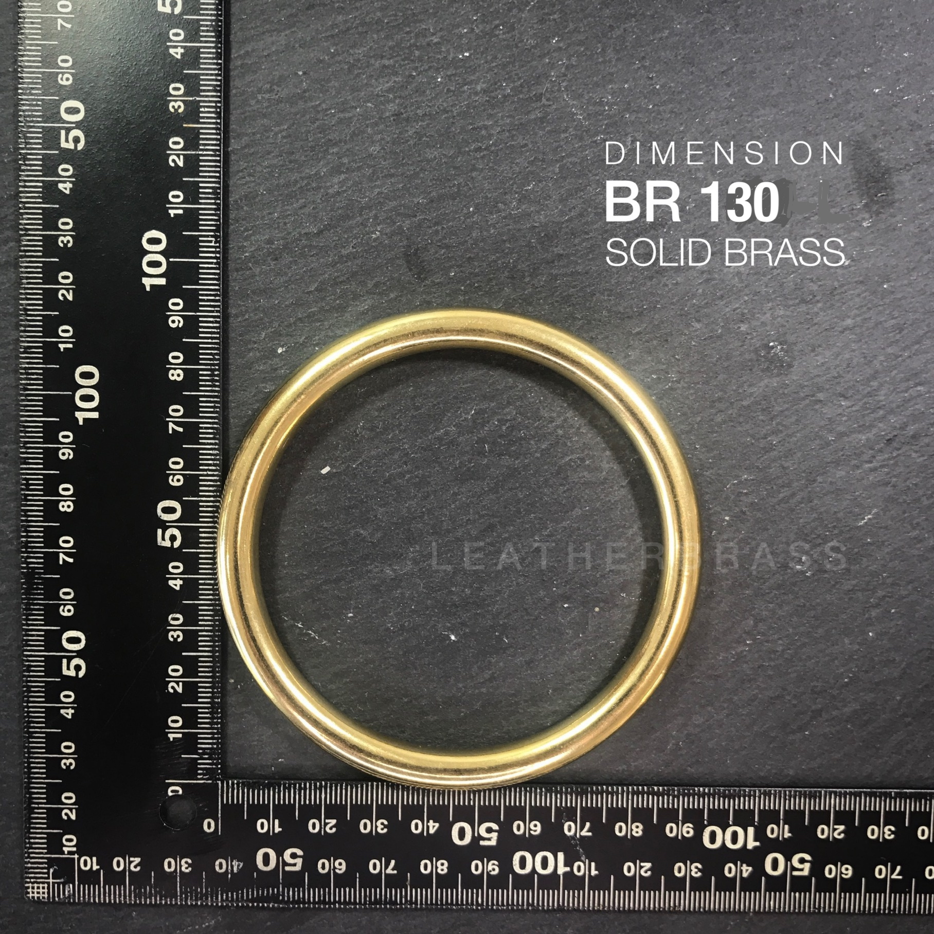 BR130 ห่วงกลมใหญ่ ทองเหลืองแท้ สำหรับทำหูกระเป๋า **ราคาต่อชิ้น** อุปกรณ์งานหนัง leatherbrass