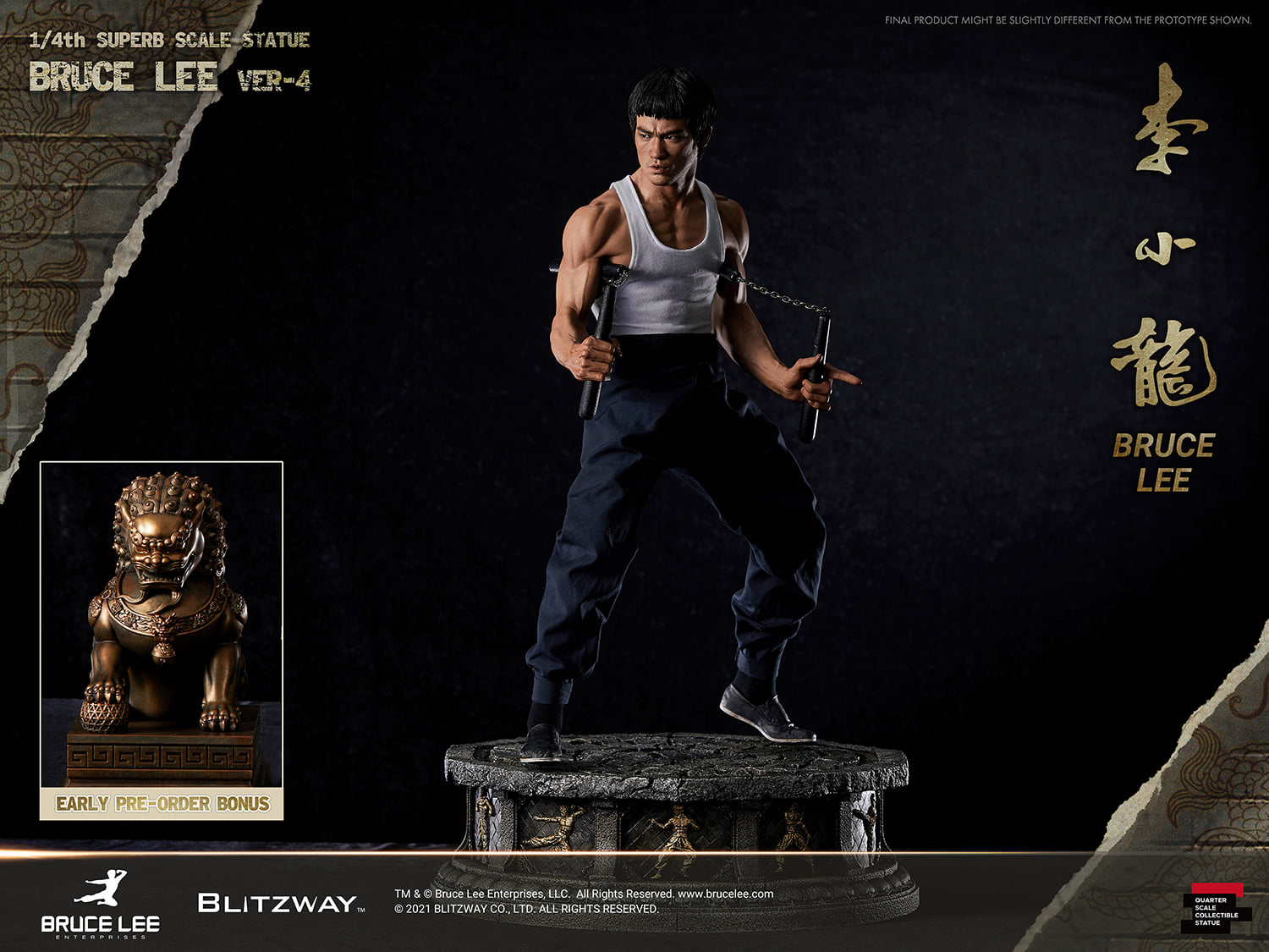 [สั่งจอง]Blitzway BW-SS-20901 1/4 : Bruce Lee Tribute Statue - ver. 4