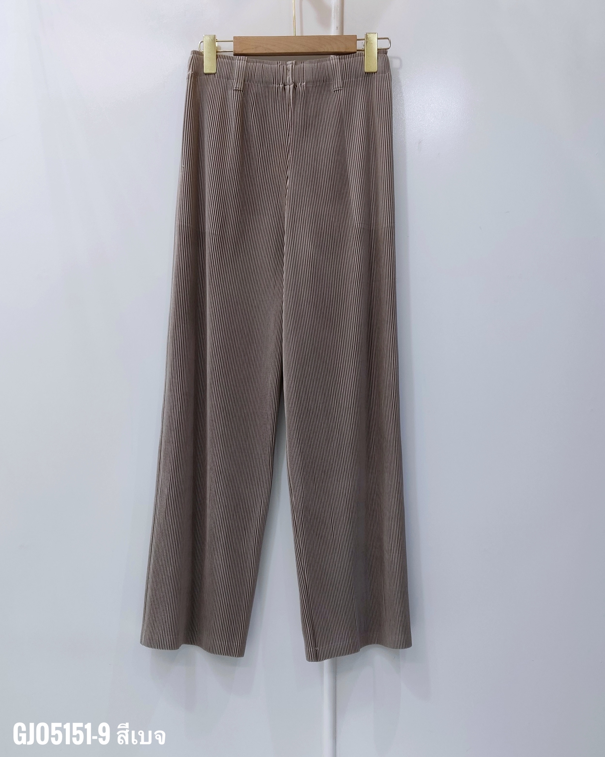 ยาว 37.5 นิ้ว 2MUAY รุ่น GJO5151-9 กางเกงพลีทคุณภาพ THICK STRAIGHT PLEAT PANT 9 สี FREE SIZE
