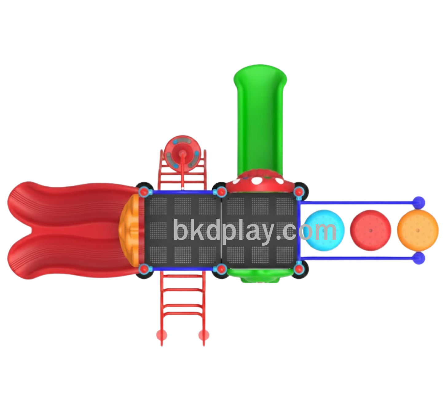 ชุดหอสไลด์ปีนป่ายอนุบาล-14, เครื่องเล่นสนามกลางแจ้ง , เครื่องเล่นสนามเหล็ก,สไลเดอร์, OutdoorPlayground, ราคาโรงงาน สินค้าสั่งผลิต 10-20 วัน