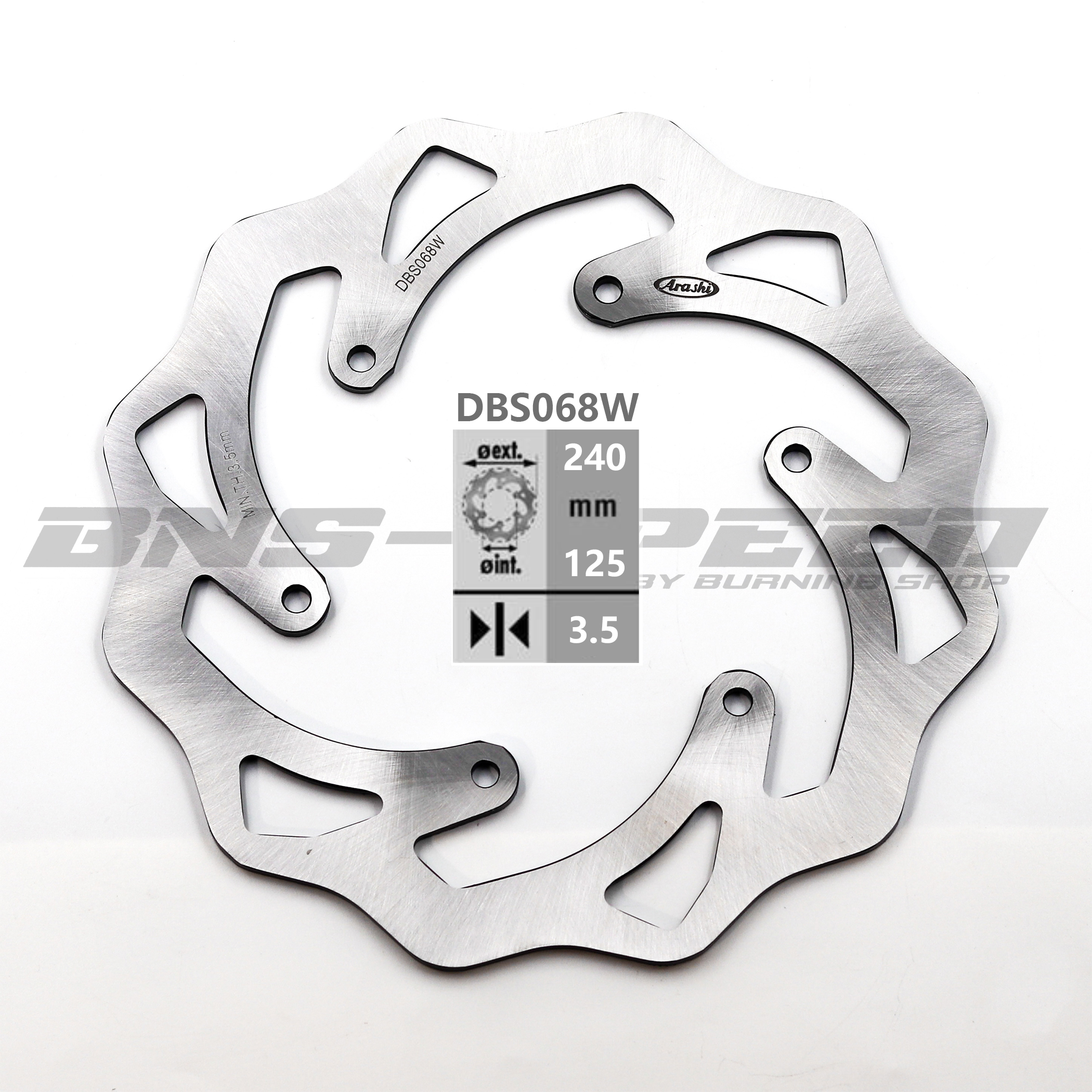 จานดิสเบรคหลัง Arashi Rear Brake Disc DBS068W KTM Husqvarna Gasgas