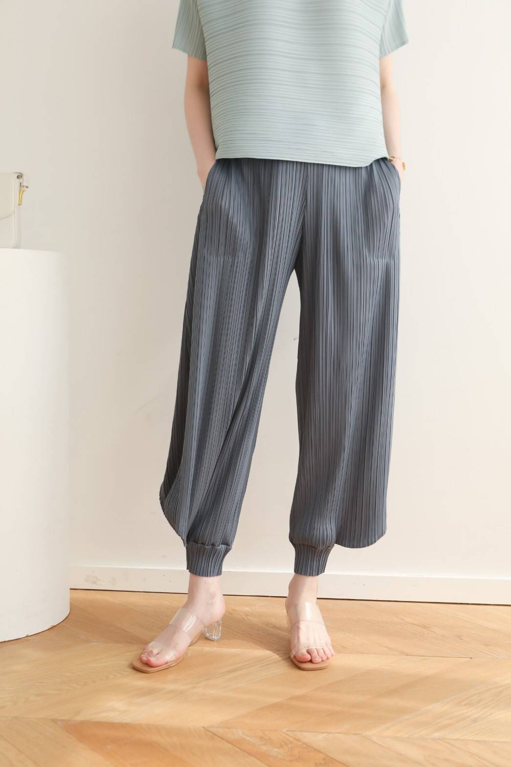 2MUAY รุ่น GJO3223 GENIE PLEATED PANTS กางเกงจินนี่ กางเกงพลีทคุณภาพ 10สี FREE SIZE