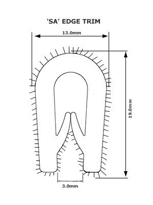 Korinkanttinauha 100% villaa sisällä teräsrunko, Sininen (Midnight Blue) =16e