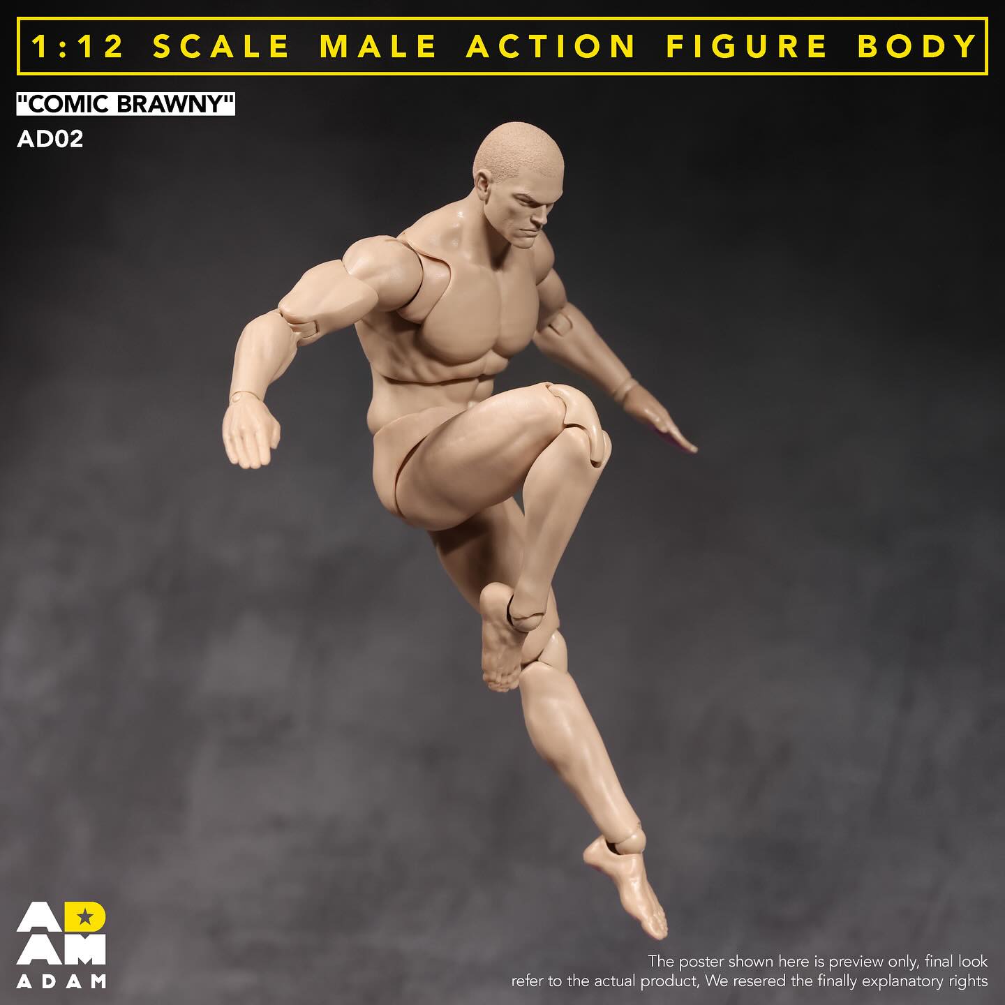 [สั่งจอง]ADAM-AD02 1/12 : COMIC SBRAWNY MALE ACTION FIGURE