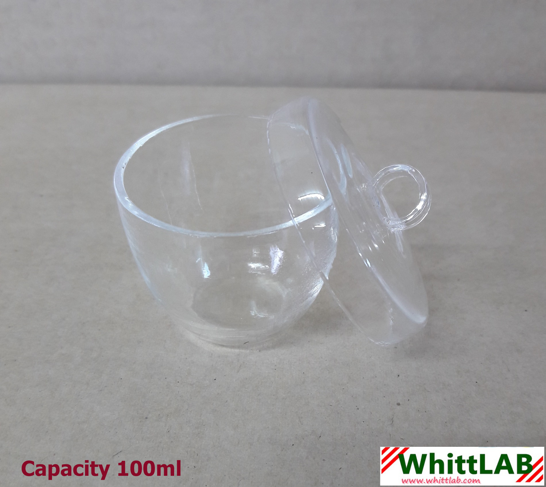 เบ้าหลอม เเก้วควอตซ์ พร้อมฝา (Quartz Crucible) ขนาด 100ml / Glassco