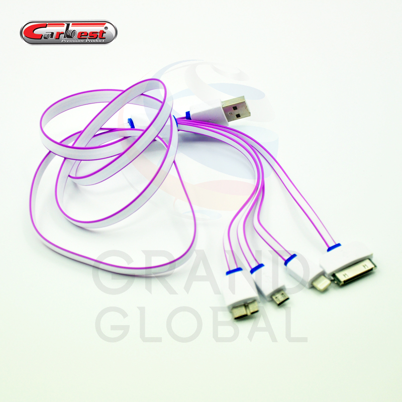 สายชาร์ต สายชาร์จ ที่ ชาร์จ แบตเตอรี่ ชาร์ต โทรศัพท์มือถือ โทรศัพท์ มือถือ อเนกประสงค์ 4 หัวแปลง เสียบช่อง USB 1แถม1