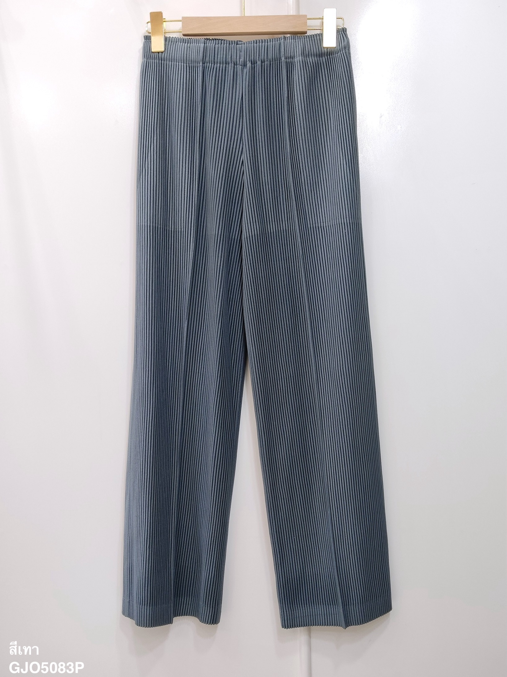 ปรับราคาลง20%!! ยาว 36 นิ้ว 2MUAY รุ่น GJO5083P กางเกงพลีทคุณภาพ THICK STRAIGHT PLEATED PANTS 6 สี FREE SIZE